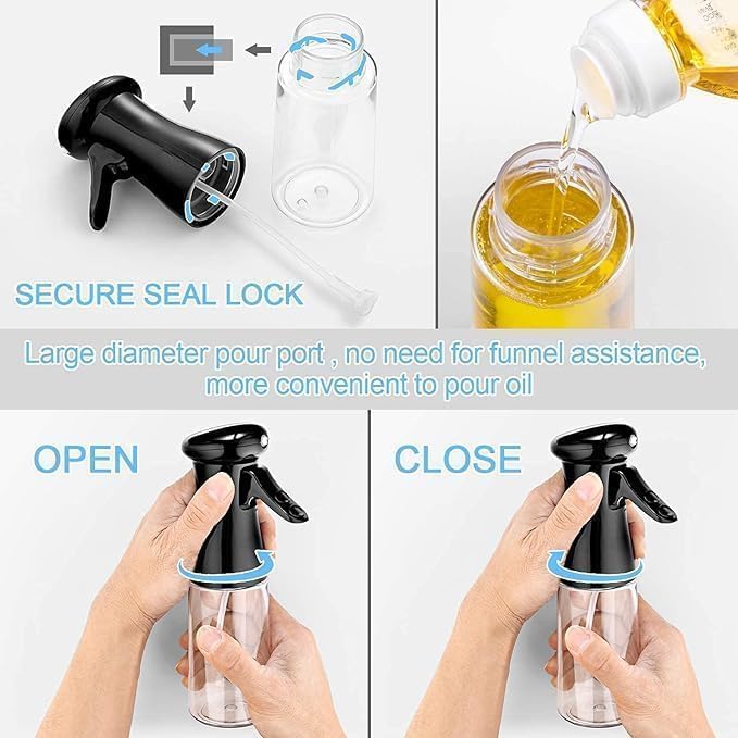 GlowWare Glass Oil Bottle with Premium Precision Nozzle for Drip-Free Pouring and Storage