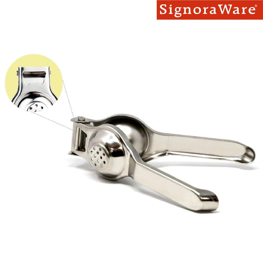 Luminex Stainless Steel Lemon Squeezer with Easy Grip Handle for Juice Extraction & Kitchen Use