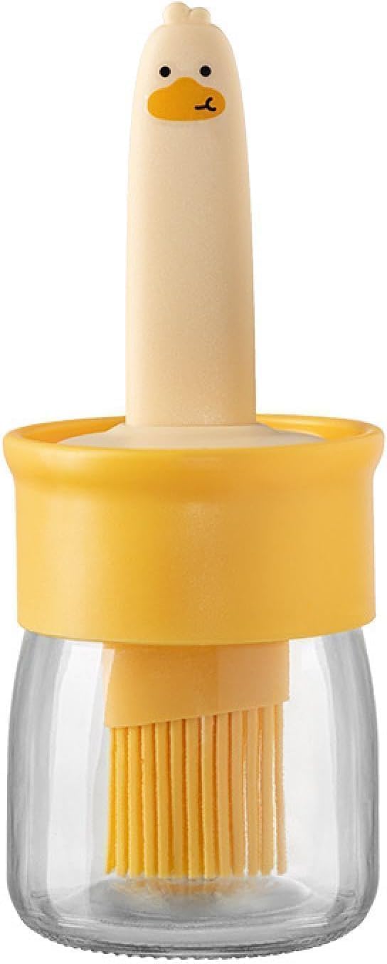 OpalChef Oil Dispenser Bottle with Built-In Silicone Basting Brush, 200ml Leakproof Design