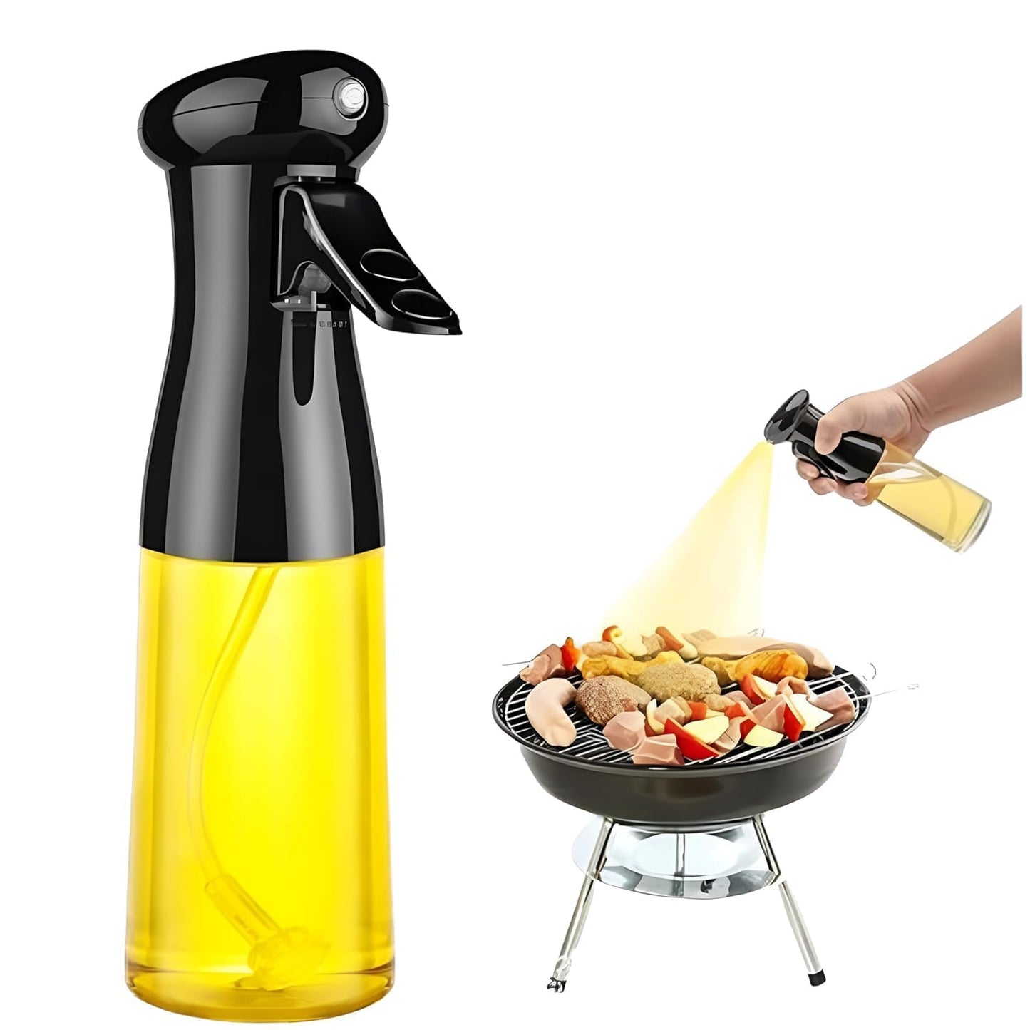 GlowWare Glass Oil Bottle with Premium Precision Nozzle for Drip-Free Pouring and Storage