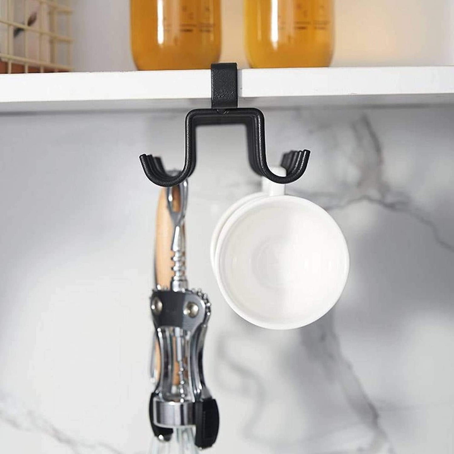 Havora Hanging Organizer for Coffee & Tea Cups, Space-Saving Kitchen Wall Mounted Rack