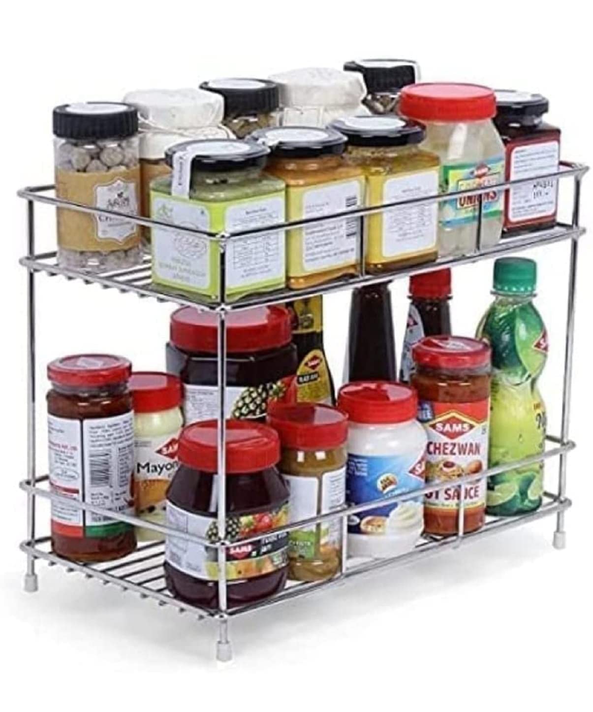 Kronix Home Kitchen Accessories Rack, 2-Tier Shelf Organizer for Storage & Counter Space
