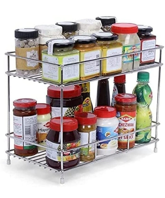 Kronix Home Kitchen Accessories Rack, 2-Tier Shelf Organizer for Storage & Counter Space