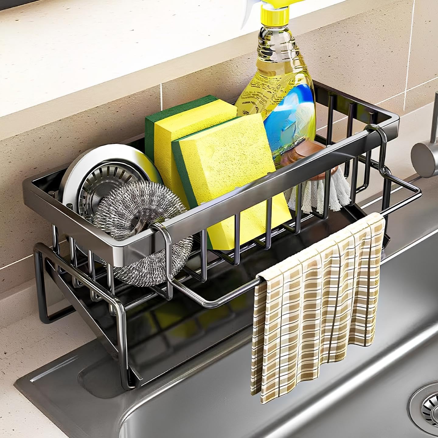 Maxella Multipurpose Over-Sink Dishwashing Rack for Home Kitchen Storage & Organization